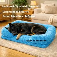Coussin Hiver Anti-Stress en Peluche - Nid Chaud et Moelleux pour Chien et Chat