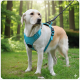Harnais Anti-Traction avec Support AirTag Intégré – Retrouvez Votre Chien en 1 Clic + Laisse Offerte