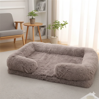 Coussin Anti-Stress en Peluche pour Chien et Chat - Lit Apaisant et Moelleux