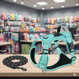 Harnais Anti-Traction avec Support AirTag Intégré – Retrouvez Votre Chien en 1 Clic + Laisse Offerte