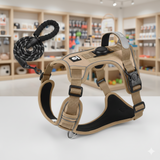 Harnais Anti-Traction avec Support AirTag Intégré – Retrouvez Votre Chien en 1 Clic + Laisse Offerte