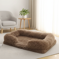 Coussin Anti-Stress en Peluche pour Chien et Chat - Lit Apaisant et Moelleux