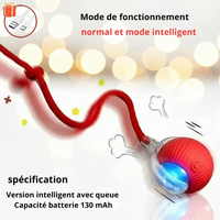 Balle Interactive pour Chat d'Intérieur qui s'Ennuie - Stimulation Automatique