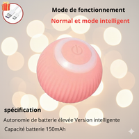 Balle Interactive pour Chat d'Intérieur qui s'Ennuie - Stimulation Automatique