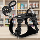 Harnais Anti-Traction avec Support AirTag Intégré – Retrouvez Votre Chien en 1 Clic + Laisse Offerte