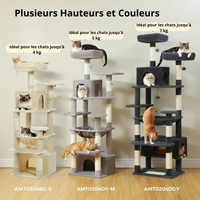 Arbre à Chat Multi-Niveaux pour Appartement - Idéal Chats Grimpeurs et Actifs