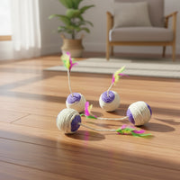 Balle griffoir en sisal naturel pour chat - vue principale