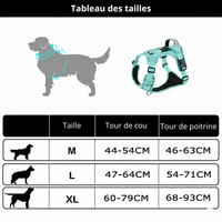 Harnais Anti-Traction avec Support AirTag Intégré – Retrouvez Votre Chien en 1 Clic + Laisse Offerte