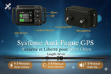 Happy Animalia GPS anti-escape collar for dogs, invisible fence system with vibration and sound alerts, 2000m range.