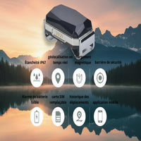 Happy Animalia GPS tracker for pets, waterproof, real-time tracking, magnetic charging, security alerts.